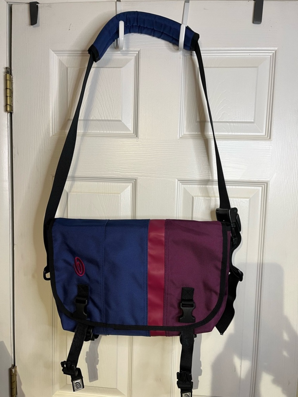 Timbuk2 Navy Blue and Plum Two-Tone Messenger Bag